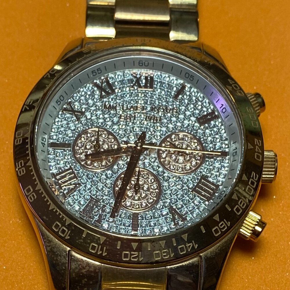 Michael Kors Layton Chronograph Rose Gold-Tone Women's Watch